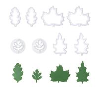 8 Uds Moldes Con Forma De Hoja, Moldes De Plástico Para Hornear, Moldes Para Galletas, Utensilios De Cocina, Moldes Para Decorar Pasteles, Moldes Para Fondant