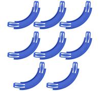 8 Uds Piezas de Pista Curva Compatibles con Hot Wheels Coches Juguete, ABS Conectores de Pista Accesorios para Construir Pistas (Azul)