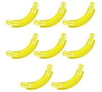 8 Uds Piezas de Pista Curva Compatibles con Hot Wheels Coches Juguete, ABS Conectores de Pista Accesorios para Construir Pistas (Amarillo)