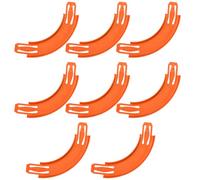 8 Uds Piezas de Pista Curva Compatibles con Hot Wheels Coches Juguete, ABS Conectores de Pista Accesorios para Construir Pistas (Naranja)