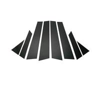 8 Uds Postes Pilar Coche Moldura Puerta Y Ventana Pegatina Apta Para Nissan Qashqai J11 2016-2022 Sellos de puertas y ventanas para automóviles(Black)