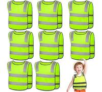 8 unidades Chaleco reflectante para niños (3-12 años), chaleco de seguridad para niños, chalecos reflectantes de alta visibilidad para niños, chaleco reflectante de alta visibilidad para el viaje