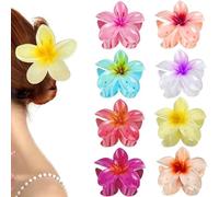 8 unidades de Blumen Haarspangen, Hawaii-Blumen-Haarklammern, Rutschfeste, blume Haarspangen Damen für Frauen Dick Dünn Haar Haarstyling Accessoire