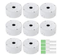 8 unidades de cajas de conexiones para cámara, impermeables, universales, resistentes al agua, semiesféricas, cajas de conexiones para cámaras interiores y exteriores