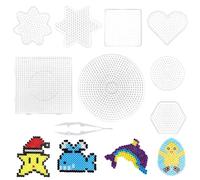 8 unidades de cuentas para planchar, placas de rotuladores, placa de plástico transparente, placa de planchar de 5 mm, juego de planchas de cuentas grandes, juego de placas para planchar