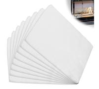 8 Unidades de Lana de Cerámica para Chimenea de Bioetanol, 30 x 20 cm, Esponja para Quemador, Chimenea de Mesa de Gel de Interior Etanol, Aislamiento