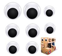 8 unidades de ojos móviles autoadhesivos, 45/50/80/100 mm, ojos flotantes, grandes, grandes, de plástico, autoadhesivos, ojos para pegar, ojos de Googly Eyes para manualidades y álbumes de recortes