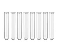8 unidades de plástico acrílico, tubo de ensayo, tubo de ensayo transparente de plástico de 12 cm, jarrón reutilizable para laboratorio químico, biología, escuela, manualidades, bodas, especias