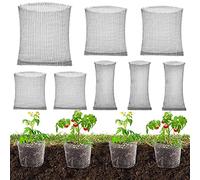8 Unidades de protección de raíces de Acero Inoxidable para Plantas, Cesta de ratón, Cesta para Plantas, Bolsa de Malla metálica de Acero Inoxidable