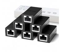 8 unidades Dinger acoplador RJ45 CAT5E Cable de Ethernet Extender Hembra a hembra Inline acoplador para Cat6 Cat7