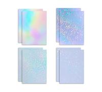 8 unidades, lámina holograma, purpurina, holográfica, efecto estrella, pegatinas, hojas, pegatinas de vinilo transparente, iridiscente, autoadhesivas, papel autoadhesivo, tamaño A4, película