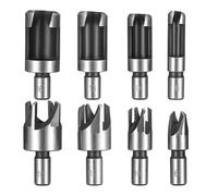 8 unids madera enchufe agujero cortador herramienta de corte broca conjunto 6/10/13/16mm carpintería corcho