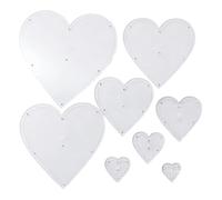 8 Unids/pack Guías de Acolchado en Forma de Corazón de Acrílico Transparente Diseño de Plantillas de Patchwork para Corte y Costura Precisos Plantilla de Plantilla en Forma de Corazón