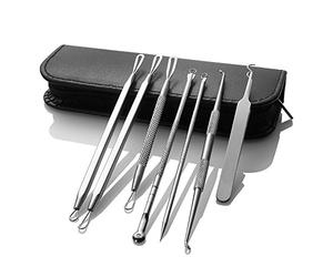 8 Unids Profesional Kit de Herramienta de Eliminación de Espinillas de Acero Inoxidable Espinilla Acné Espinilla Extractor de Espinillas Mancha Belleza Herramienta