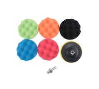 8 Unids / Set Juego de Almohadillas de Pulido de Esponja de 5 Pulgadas de Encerado para Pulidor de Automóviles Pulidor de Rueda de Taladro