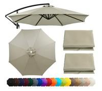 8 Varillas Toldo de Recambio de Sombrilla para Patio, Toldo De Mercado, Cubierta De Sombrilla De Tela De Repuest, Solo toldo, para patio, jardín, playa, piscina(Beige,8 ribs: 3.0m/9.8ft)
