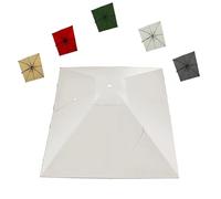 8 Varillas Toldo De Repuesto Para Sombrillas Voladizas Cuadrada, 2.5×2.5m Tela De Repuesto para Sombrilla De Patio Impermeable(Off-white,3x3m/9.8x9.8ft)