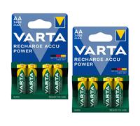 8 Varta Aa Recargable Accu Power Baterías Lr6 2400Mah Nimh Mignon 4Bl 1.2V NUEVO