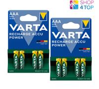8 VARTA RECHARGE ACCU POWER AAA LR03 BATTERIES 550mAh NiMH HR03 1.2V 4BL NUEVO