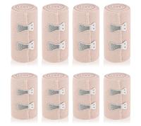 8 Vendaje Elástico, Asociación Elástica, Vendaje, 2 Tamaños para uso más Cómodo, Estirado, Impermeable al Aire, Elástico, para Muñeca, Tobillo, Rodilla, Reutilizable