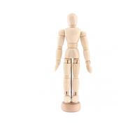 8" Wooden Mannequin Art Jointed Doll Lay Figure with Moveable Joints Adjustables Art Supply