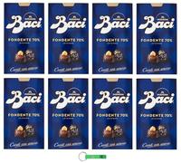 8 x Baci Perugina Oscuro 70% Chocolate Caja 200 g + Llavero Beni Culinari Gratis