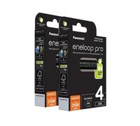 8 x Baterías Recargables Panasonic Eneloop PRO AA 2500mAh HR6 Ni-MH BK-3HCDE