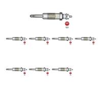 8 x Bujía de precalentamiento NGK para CITROËN, FIAT, FORD, MAZDA, OPEL,