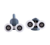 8 x Gemelo Fondo Parte Superior Ducha Puerta Rodillos Poleas Ruedas Corredores Baño Socialme-EU