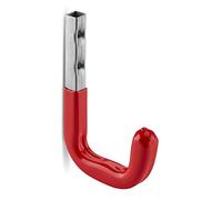 8 x OrgaTech Crochets Muraux 115 x 80 mm Rouge Capacité de Charge jusqu’à 45 Kg avec Gommage Supports pour Étagère Crochets Universels Crochet de Montage Support Outils