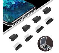8 x USB C anti polvo tapones de carga para Samsung Galaxy Google Pixel MacBook Xiaomi Redmi Nokia OPO Find Motorola Moto DOOGEE Blackview y todos los smartphones y tabletas tipo C, color negro