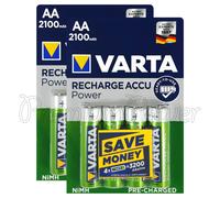 Varta - Batería Recargable (1,2 V, 2100 mAh, Nimh, precargadas, Paquete de 4 - 56706101404