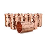8 x Zap Impex® vasos de cobre puro 100% con grabados ayurvédicos.