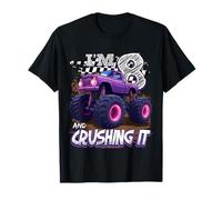 8 Year Old Boys Monster Truck It's My 8th Birthday Party Camiseta