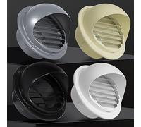 80 100 110 160 190mm Cubierta De Salida De Aire para Campana Extractora, Acero Inoxidable Redondo Tapa de Chimenea con Insectos Red, Rejillas de Ventilacion para secadoras, baños(White,110mm/4.33in)