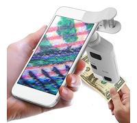 80-120X Clip-On LED Microscopio para teléfono Celular Mini Lente para teléfono Inteligente Microscopio Lupa Lente Universal con Luces LED/UV