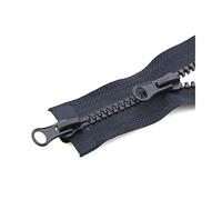 80-150cm 5# Doble deslizador Resina Cremallera Chaqueta Abrigo Cremallera Ropa Accesorios de costura, 90cm