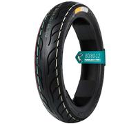 80/80-12 Scooter Tire 44J 80 80 12 Tubeless Tire with Anti-Slip Street Tread 80/80/12 City Llanta Neumatico, 250 KPA, High Grip Tread, Black Wall