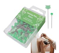 80 alfileres de costura con agujas para tela - Herramienta de aguja fija para costura - Decoración de joyas y acolchado - Para hombres y mujeres