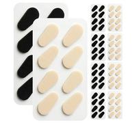 80 almohadillas de nariz de espuma suave para gafas, almohadillas antideslizantes para la nariz con piel y colores negros, 0, 06 pulgadas de grosor, ajuste cómodo para leer