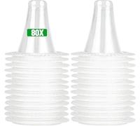 80 almohadillas protectoras para termómetro, protectores para sonda de oído, almohadillas de repuesto seguras, higiénicas y desechables para termómetro, para niños y adultos