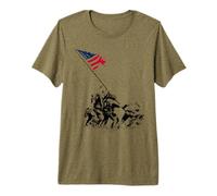 80 Aniversario Iwo Jima 1945-2025 Veterano de la Segunda Guerra Mundial 4 de Julio Camiseta Premium