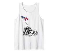 80 Aniversario Iwo Jima 1945-2025 Veterano de la Segunda Guerra Mundial 4 de Julio Camiseta sin Mangas