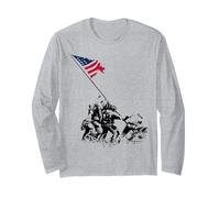 80 Aniversario Iwo Jima 1945-2025 Veterano de la Segunda Guerra Mundial 4 de Julio Manga Larga