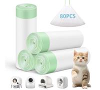 80 Bolsas Arena Gato para Litter-Robot 3/4, Cordón