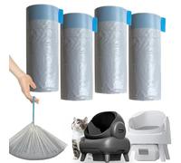 80 bolsas de arena compatibles con NeakasaM1 y Pet Pivot Autoscooper 11 cajas de arena para gatos autolimpiables con parte superior abierta, 4 rollos de bolsas de basura para gatos (80 unidades)