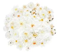 80 cabezas de flores artificiales realistas de 25 a 43 mm para ramos de boda, arreglos florales, decoración del hogar, rosas de tela sin tallo para manualidades