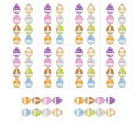 80 calcomanías de dibujos animados para envolver nombres de conejos, huevos, calcomanías decorativas para sellar, sobres, tarjetas, embalaje, decoración de álbumes de recortes