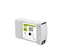 80 Cartuchos de Tinta compatibles completos con Tinta pigmentada para Impresora Designjet 1050c Plus 1055cm Plus 350ML(Black)