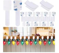 80 clips de alambre de luz, clips de luz de Navidad, ganchos autoadhesivos para organizar cables, soporte organizador de cables sin daños, mini clip de luces para colgar luces de Navidad, cable de